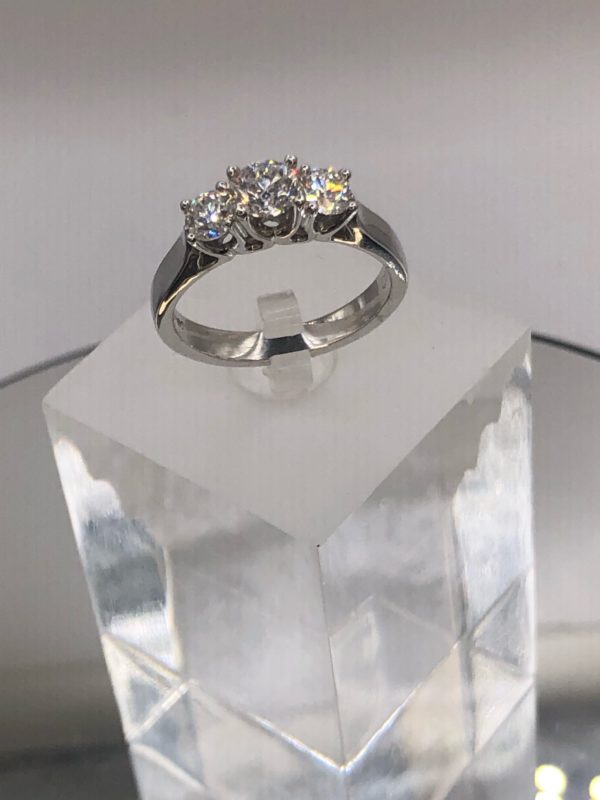 1ct 3-Stone GH VS1 Diamond Ring